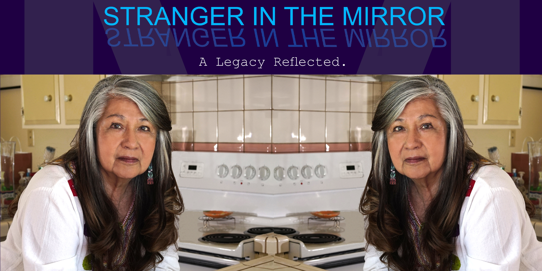 Stranger in the Mirror show poster featuring a older woman