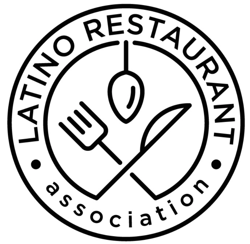 Black and white logo for the Latino Restaurant Association